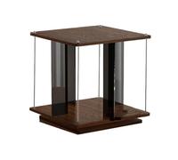 GEK208130 Libreria Estanteria Estantería giratoria Minimalista Cuadrada, Estante Organizador de Tablero Densidad Giratorio for el hogar Estantería