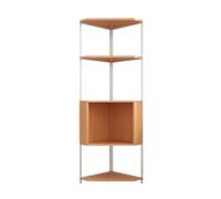GEK208130 Libreria Estanteria Gabinete Triangular de la Esquina de la Sala de Estar del Estante del Estante de la Esquina de Madera sólida de múltiples Capas Estantería(A,Pequeño)