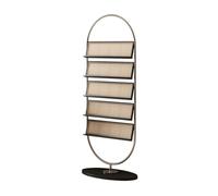 GEK208130 Libreria Estanteria Revistero Simple Moderno, Estante de Almacenamiento Multicapa, estantería for el hogar, Estante de exhibición de Piso for Dormitorio pequeño Estantería(Negro)