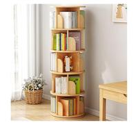 GEK208130 Libreria Estanteria Rotating Bookcase Floor Shelves Home Living Room Student Illustrated Book Storage Bedroom Multilevel Bookcase Estantería(Log Color)
