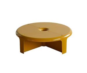GEK208130 mesas de Café Juego de Mesa Centro Modular plástico, mesas Redondas entrelazadas for autoensamblaje Minimalista(Yellow)