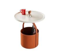 GEK208130 mesas de Café Mesa Auxiliar portátil, Mesa de Centro pequeña for Sala de Estar, Mesa de Esquina for sofá, mesita de Noche compacta for Espacios pequeños Minimalista(Orange)