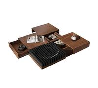 GEK208130 mesas de Café Mesa de Centro de Madera de Nogal for Sala de Estar, Madera Maciza, diseño Minimalista Moderno, Lujoso y Elegante, Perfecta for Uso doméstico Minimalista