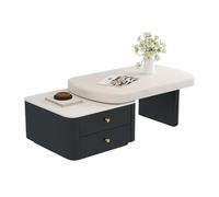 GEK208130 mesas de Café Mesa de Centro Extensible de Lujo Moderna de Madera Maciza for Sala de Estar, diseño Compacto, Muebles multifuncionales de Alta Gama Minimalista