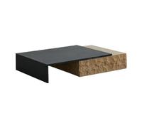 GEK208130 mesas de Café Mesa de Centro Extensible Madera, diseño corredizo 2 Piezas, Ajustable Minimalista
