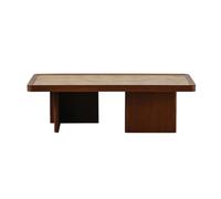 GEK208130 mesas de Café Mesa de Centro Madera Burl, Sala Estar Moderno con Borde Vivo único Minimalista(Medio)