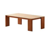 GEK208130 mesas de Café Mesa de Centro Madera cálida Superficie Rectangular Patas Bloque Grueso decoración Central Sala Estar Minimalista