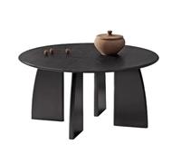 GEK208130 mesas de Café Mesa de Centro Madera con Superficie Redonda, Patas en ángulo esculpidas, decoración Minimalista Moderna Minimalista