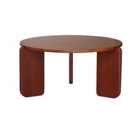 GEK208130 mesas de Café Mesa de Centro Madera Redonda Mid-Century con Base esculpida y Acabado cálido for Sala Estar Minimalista