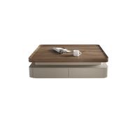GEK208130 mesas de Café Mesa de Centro Minimalista de Color Crema, diseño de pie for Sala de Estar, Muebles for Espacios pequeños for el hogar Moderno Minimalista(130cm)