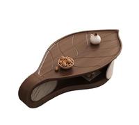 GEK208130 mesas de Café Mesa de Centro Minimalista en Forma de Hoja, diseño asimétrico Moderno en Madera de Nogal for Salones Elegantes Minimalista