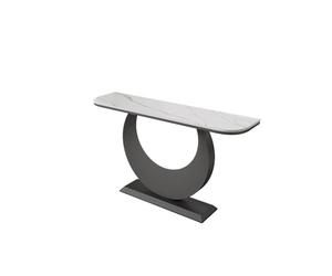 GEK208130 Moderna Mesa de Entrada Negra Consola semicircular Piedra losa Pasillo(Medio)