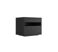 GEK208130 Moderna Mesita de Noche de Madera Maciza de Color Original, Muebles de Dormitorio, Muebles de Dormitorio, aparadores de Almacenamiento en habitación Vintage Dormitorio(Negro,Grande)