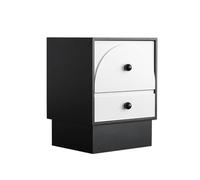 GEK208130 Moderna Mesita de Noche de Madera Maciza, Mueble de Almacenamiento con Dos cajones, Adecuado for Sala de Estar, Dormitorio, Mueble de Cocina Dormitorio