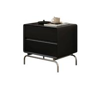 GEK208130 Moderna Mesita de Noche de Madera Maciza Muebles de Dormitorio Muebles de Dormitorio Aparadores de Almacenamiento for Sala de Estar Vintage Dormitorio(Negro)