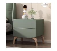 GEK208130 Moderna Mesita de Noche de Madera Sencilla, Organizador de Color Crema Puro, for Dormitorio, hogar, mesita de Noche, Gran Capacidad, cajones Dobles Dormitorio(Dark Green,XL)