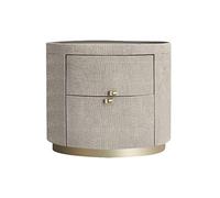 GEK208130 Moderna Mesita de Noche Redonda, Mesa pequeña Moderna, mesita de Noche, mesita de Noche, Mesa Auxiliar con Paneles de Escritorio de Pizarra de mármol, 18.8 "DX 18.8" WX 18.5 "H Dormitorio