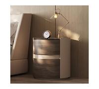 GEK208130 Moderna Mesita de Noche Redonda Mesita de Noche Almacenamiento Mesa Auxiliar Mesa Auxiliar Mesita de Noche for el hogar con 2 cajones for Espacios pequeños, Sala de Estar, Dormitorio D