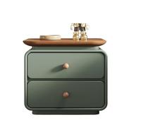 GEK208130 Moderna Mesita de Noche Verde con Bandeja y Almacenamiento for Dormitorio, Armario de Almacenamiento con Dos cajones Dormitorio(Grande)