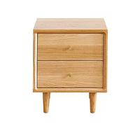 GEK208130 Moderna Mesitas de Noche, Cajones de Noche, Mesita de Noche, 2 Cajones, Textura de Madera Natural. Tamaño: Alto 48 x Ancho 40 x Fondo 35 cm. Dormitorio