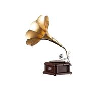 GEK208130 Moderno Adorno Creativo de Tocadiscos Vinilo, Modelo Retro Hierro Forjado, decoración for el hogar y Armario vinos Escultura