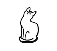 GEK208130 Moderno Adornos creativos de Escritorio de Dibujos Animados líneas Simples artesanías de Gato de Hierro Decoraciones de Escritorio de Oficina de Estudio Escultura(B)