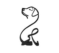 GEK208130 Moderno Adornos creativos de Escritorio, líneas Simples de Hierro Modernas, artesanías for Perros, Decoraciones for el salón del hogar Escultura(A)