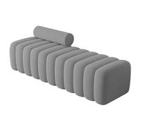 GEK208130 Moderno Banco Cambiador de Zapatos tapizado Tela, Banco Largo a los pies la Cama en el Dormitorio con Respaldo Decorativo(XS)