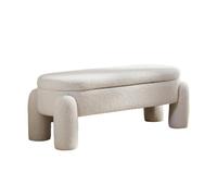 GEK208130 Moderno Banco de Almacenamiento Moderno, Banco otomano tapizado, Taburete de Tela Sherpa for el Final de la Cama, Bonito Banco de Entrada for Sala de Estar Decorativo