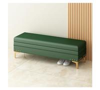 GEK208130 Moderno Banco de Almacenamiento tapizado con Borde de Clavo | otomana con Almacenamiento for Sala de Estar y Dormitorio | Muebles Decorativos for el hogar Decorativo(Green,80 * 40 * 40cm)