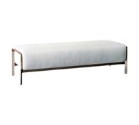 GEK208130 Moderno Banco de Extremo de Cama con Patas de Metal, Banco de Entrada tapizado for Sala de Estar, Dormitorio, Entrada (Blanco) Decorativo(120 * 45 * 45cm)