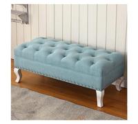 GEK208130 Moderno Banco tapizado, reposapiés Rectangular contemporáneo | for Entrada, vestíbulo, baño, tocador, Dormitorio | Muebles Decorativos for el hogar Decorativo(Blue,120 * 45 * 40)