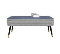 GEK208130 Moderno Bancos tapizados for Dormitorio, Taburete reposapiés for Sala de Estar con Patas de Metal for Entrada, Comedor, Dormitorio, Extremo de la Cama Decorativo(Blue)