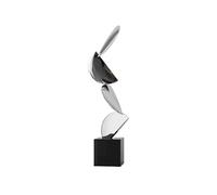 GEK208130 Moderno Escultura Decorativa de Escritorio Minimalista Moderna Acero Inoxidable con diseño geométrico Abstracto Hojas Escultura