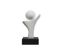 GEK208130 Moderno Esculturas, Artículos Decorativos, Piezas de Arte Abstracto, Muebles TV for Sala Estar, Decoraciones Estudio Escultura(Blanco)