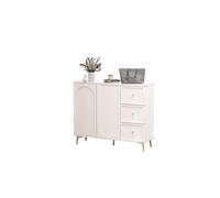 GEK208130 Moderno Gabinete de Zapatos de Madera Maciza con Panel de Roca, Puerta económica for el hogar, gabinete de Zapatos de Entrada de Gran Capacidad Organizador(Medio)
