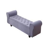 GEK208130 Moderno Mesilla de Noche Multifuncional for Dormitorio, Taburete for sofá, Tienda de Ropa, Banco for Zapatos Decorativo(Grey,Grande)