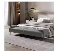 GEK208130 Moderno Otomana tapizada - Taburete tapizado for Maquillaje y Dormitorio, reposapiés de Cuero con Brazos Decorativo(Grijs,150 * 45 * 45cm)
