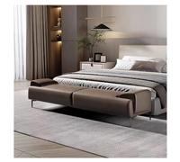 GEK208130 Moderno Otomana tapizada - Taburete tapizado for Maquillaje y Dormitorio, reposapiés de Cuero con Brazos Decorativo(Coffee,150 * 45 * 45cm)