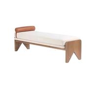 GEK208130 Moderno Sofá de Madera, Banco for Cambiar Zapatos, Largo for el Extremo la Cama del hogar, Cuero Decorativo(XL)