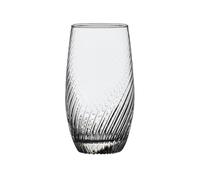 GEK208130 Moderno Spiral Strips Stemless Drinking Glasses, Hand Blown Textured Glass Cups for Water, Juice, Iced Tea, Cocktails and Whiskey Fiestas(Grande)