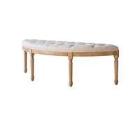 GEK208130 Moderno Taburete Curvo semicircular de Roble Vintage rústico Europeo, Taburete for Sala de Estar, Taburete for Cambiar Zapatos, Banco Simple artístico Decorativo