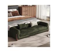 GEK208130 Moderno Taburete de cabecera de Cama, Taburete de diseño for Dormitorio, Moderno y Sencillo, for apartamento, casa de Familia, sofá pequeño de Fila Recta Decorativo(Dark Green,Pequeño)