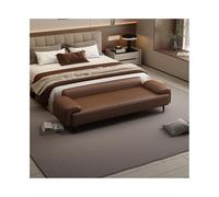 GEK208130 Moderno Taburete de cabecera for Dormitorio, Taburete de Noche, sofá de Hotel, Taburete Largo Ligero de Lujo de Alta Gama, Taburete for Cambiar Zapatos Decorativo(Bruin,Pequeño)