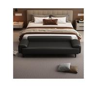 GEK208130 Moderno Taburete de cabecera for Dormitorio, Taburete de Noche, sofá de Hotel, Taburete Largo Ligero de Lujo de Alta Gama, Taburete for Cambiar Zapatos Decorativo(Negro,Medio)