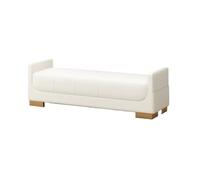 GEK208130 Moderno Taburete de Cama for Dormitorio, apartamento pequeño, Sencillo, de Tela nórdica, for Sala de Estar, reposabrazos, sofá, Taburete, Banco for Zapatos Decorativo(Blanco)