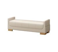 GEK208130 Moderno Taburete de Cama for Dormitorio, apartamento pequeño, Sencillo, de Tela nórdica, for Sala de Estar, reposabrazos, sofá, Taburete, Banco for Zapatos Decorativo(Off-White)