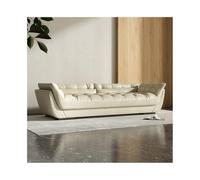 GEK208130 Moderno Taburete de Cama for Dormitorio, Taburete Largo for Sala de Estar, sofá Cama Principal, sofá de Cuero de Alta Gama Decorativo(Off-White)