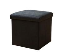 GEK208130 Moderno Taburete de Entrada for Zapatos, Taburete Almacenamiento for el hogar, for Sentarse for Adultos, Caja Decorativo(Negro,Grande)