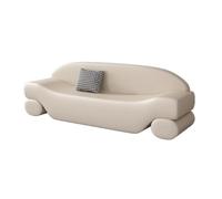 GEK208130 Moderno Taburete de Lujo Ligero for Dormitorio Principal, Taburete de cabecera, sofá Cama, Sala de Estar, Tienda de Ropa, Taburete de sofá Largo Decorativo(Blanco,Grande)